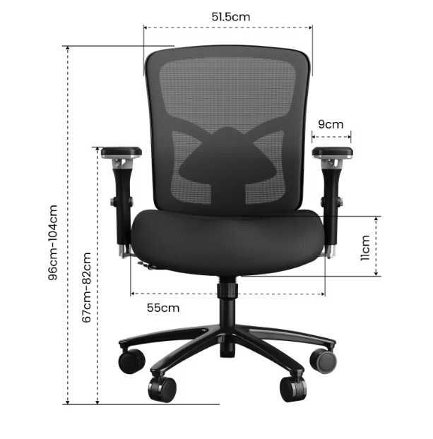 Nowy fotel biurowy /krzesło komputerowe /227kg /C3 / regulowany !K511!