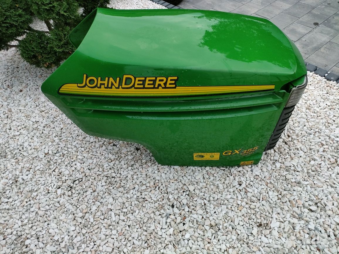 Traktorek kosiarka John Deere GX355 Diesel MASKA pokrywa