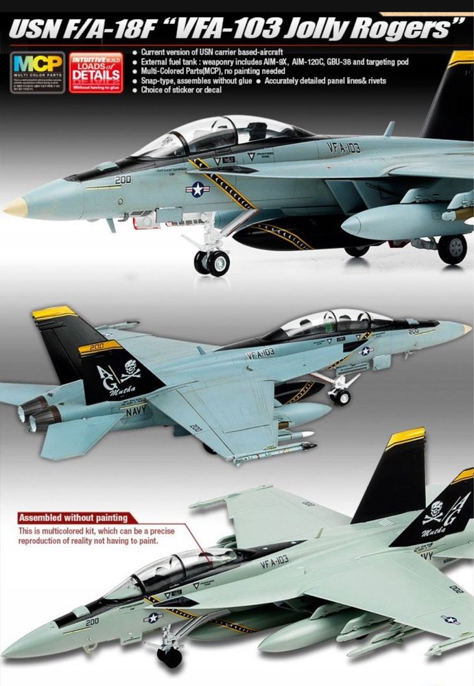 Academy 12535 samolot USN VF-103 Jolly Rogers model 1/72
