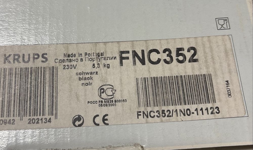 Рожковая кофемашина KRUPS FNC352