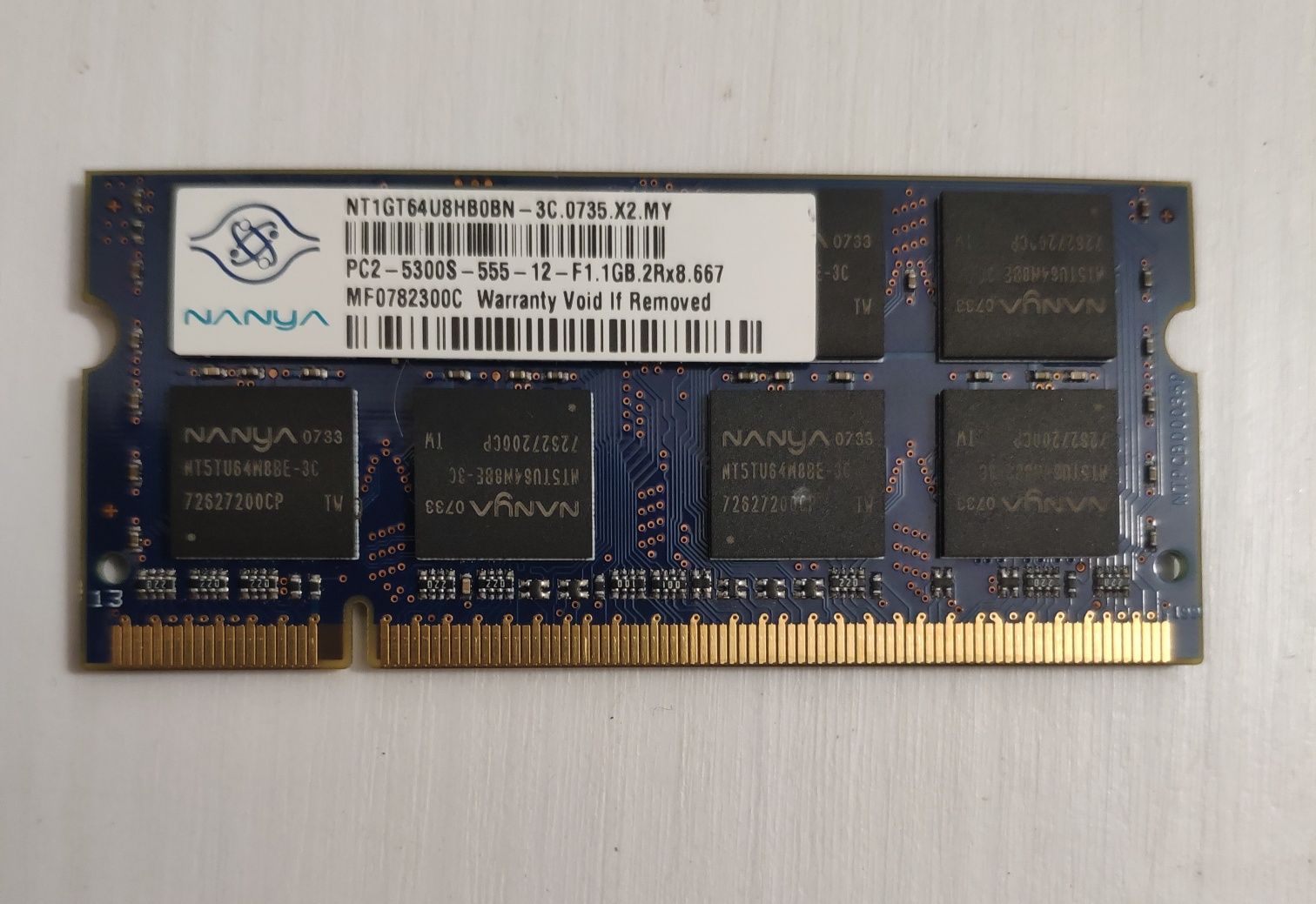 Оперативная память для ноутбука Nanya DDR2 1GB PC2-5300S-555-12-F1