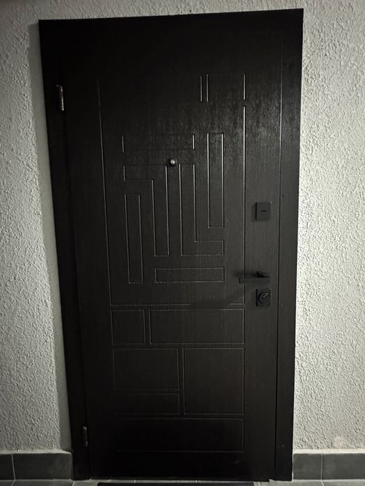 Вхідні темно-коричневі двері