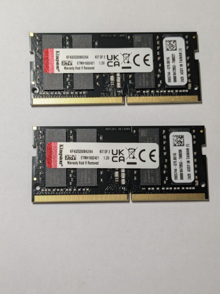 Оперативна памʼять Kingston Fury Impact DDR4 64GB (2x32GB) 3200MHz