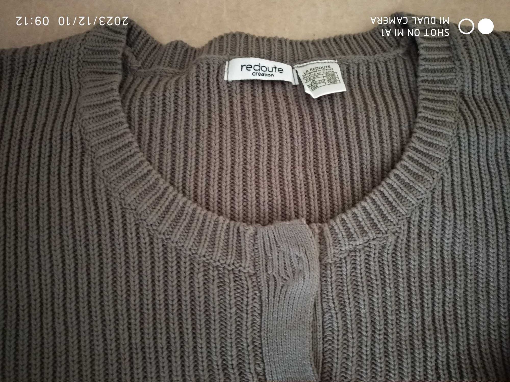 Sweter damski prosty do bioder r-50-52