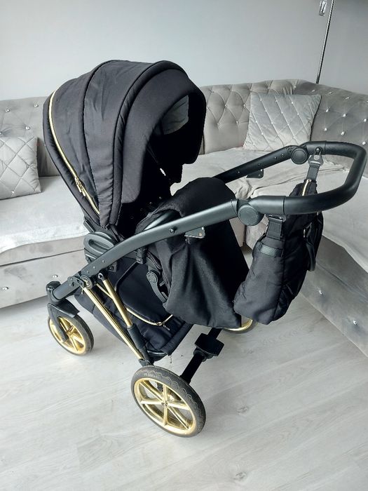 Wozek 3w1 4w1 tako baby exclusive prams czarny czarno zloty wysyłka