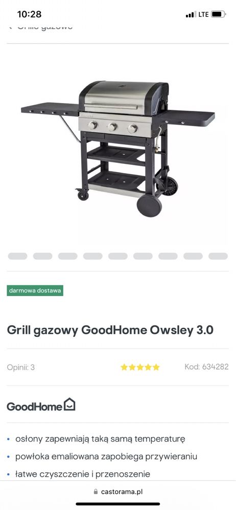 Grill gazowy GoodHome Owsley 3.0