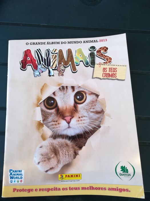 Caderneta animais 2013 (6 cromos colados) (portes incluídos)