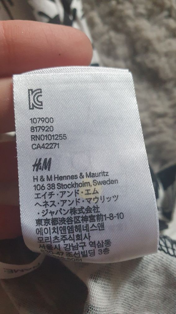 Czarno biała sukienka H&M