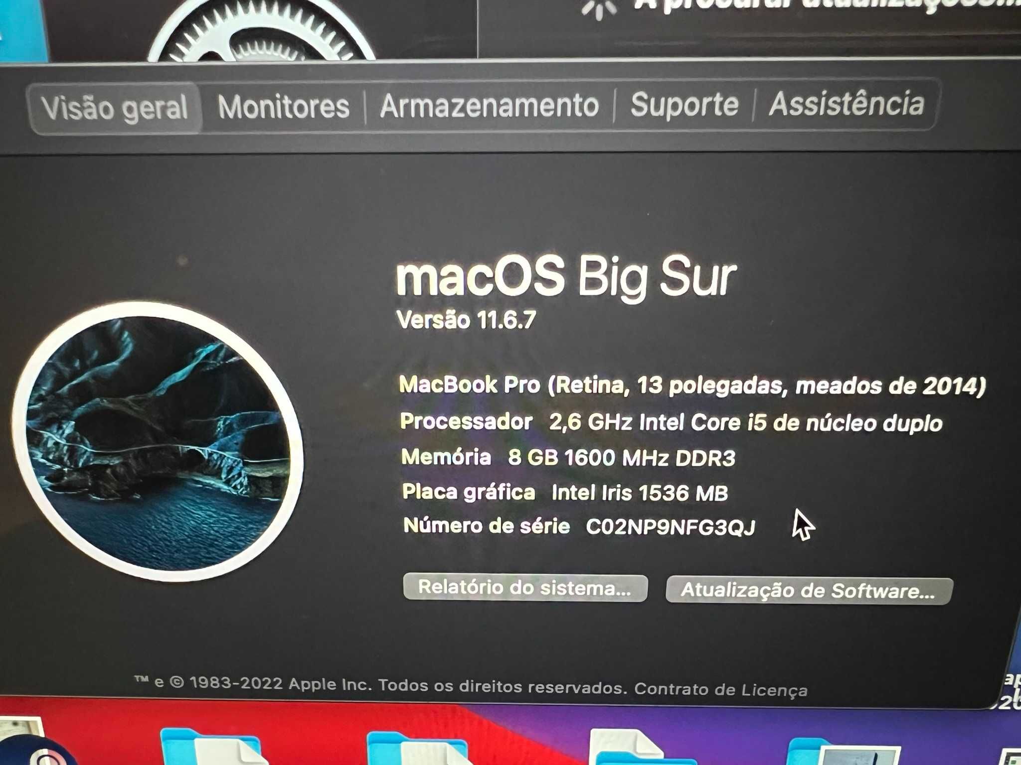 MacBook Pro 13 Meados 2014 i5 8GB 256GB