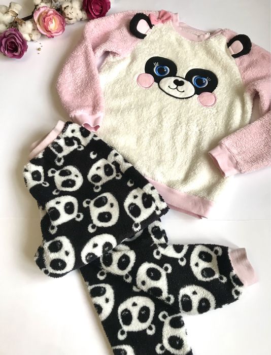 Піжама Плюшова. Панда. Плотна. 11/12 років. Ріст 146/152 см