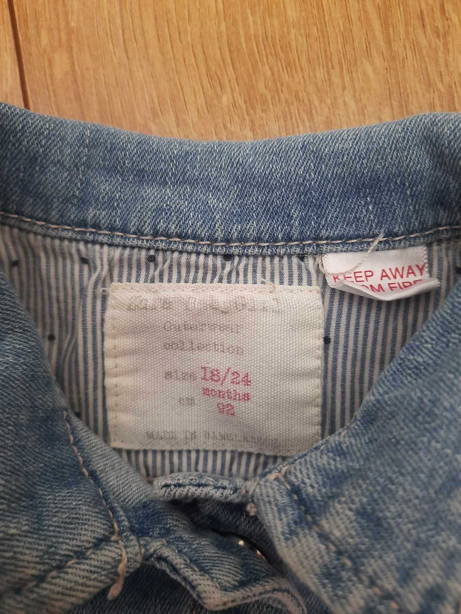 kurtka jeansowa dla dziewczynki, marki Zara, rozmiar 92