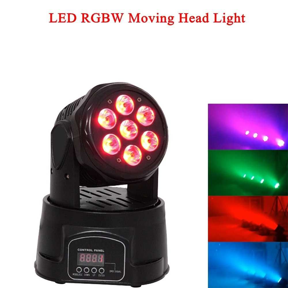 Ruchoma Głowa Głowica LED MOVING HEAD WASH 7 x 10W RGBW STROBO Wysyłka