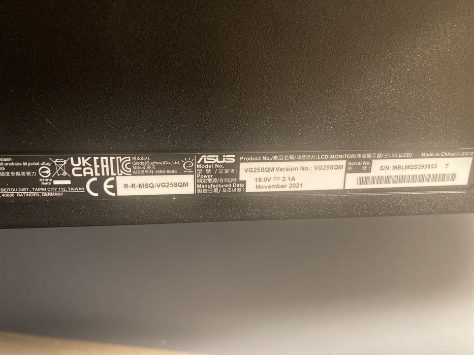 Monitor TUF Gaming 280hz