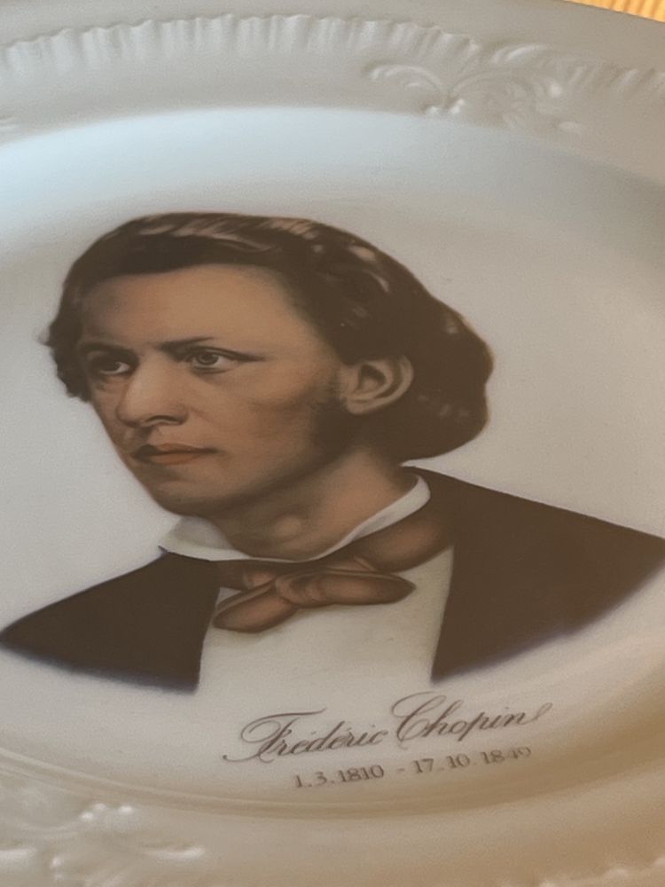 Sprzedam talerz porcelanowy z wizerunkiem Fryderyka Chopina Limoges