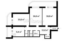 Продаж квартири 3 кімнати, Алмазова 6, Кутузова 6