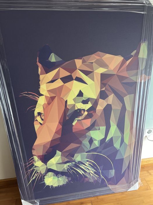 Quadro Leao novo 0,8m x 1,5m