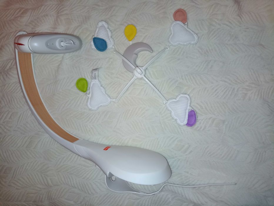 Fisher Price chmurkowa karuzela na łóżeczko uspokajacz z pozytywką