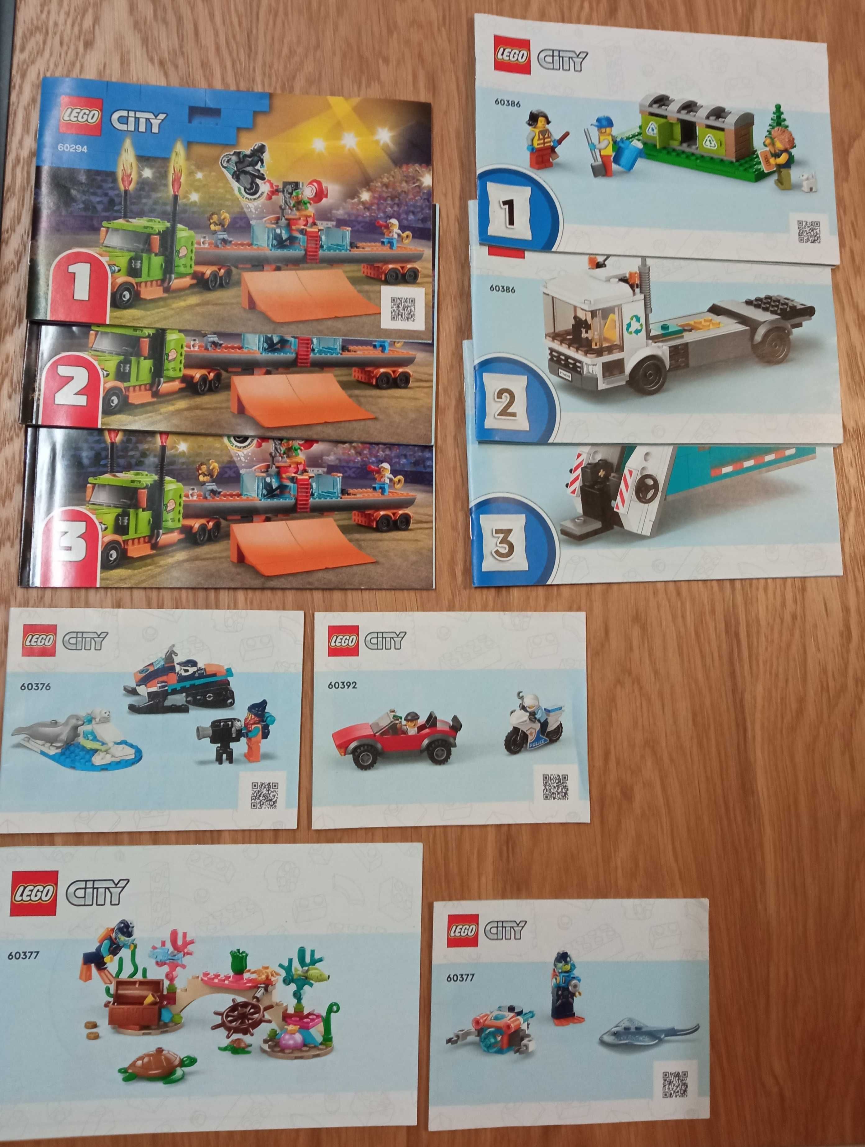 Instrukcje Lego City:  60294, 60386, 60376, 60392, 60377