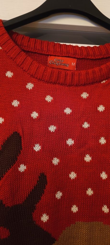Świąteczny sweter 38 M L z reniferem
