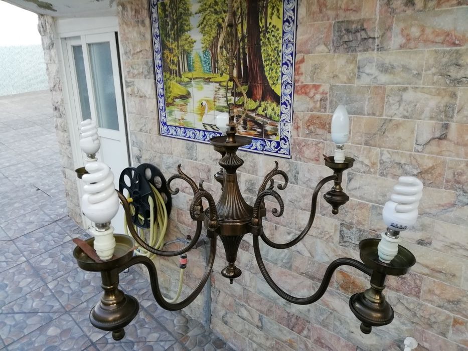 Candeeiro Této Em Cobre Oxidado Que Nunca Enferruja