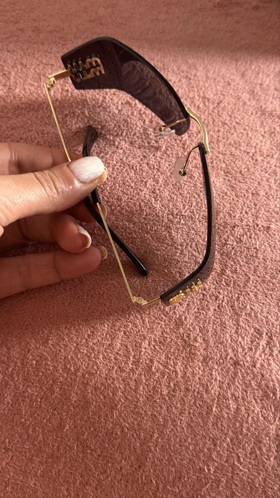 Okulary projektant miu miu prada zara czarne owe napis