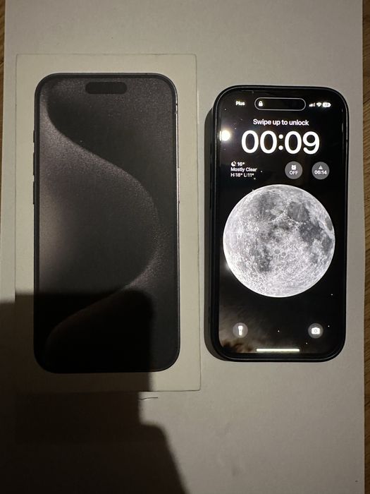Iphone 15 pro 256 black titanium świetny stan, caly zestaw