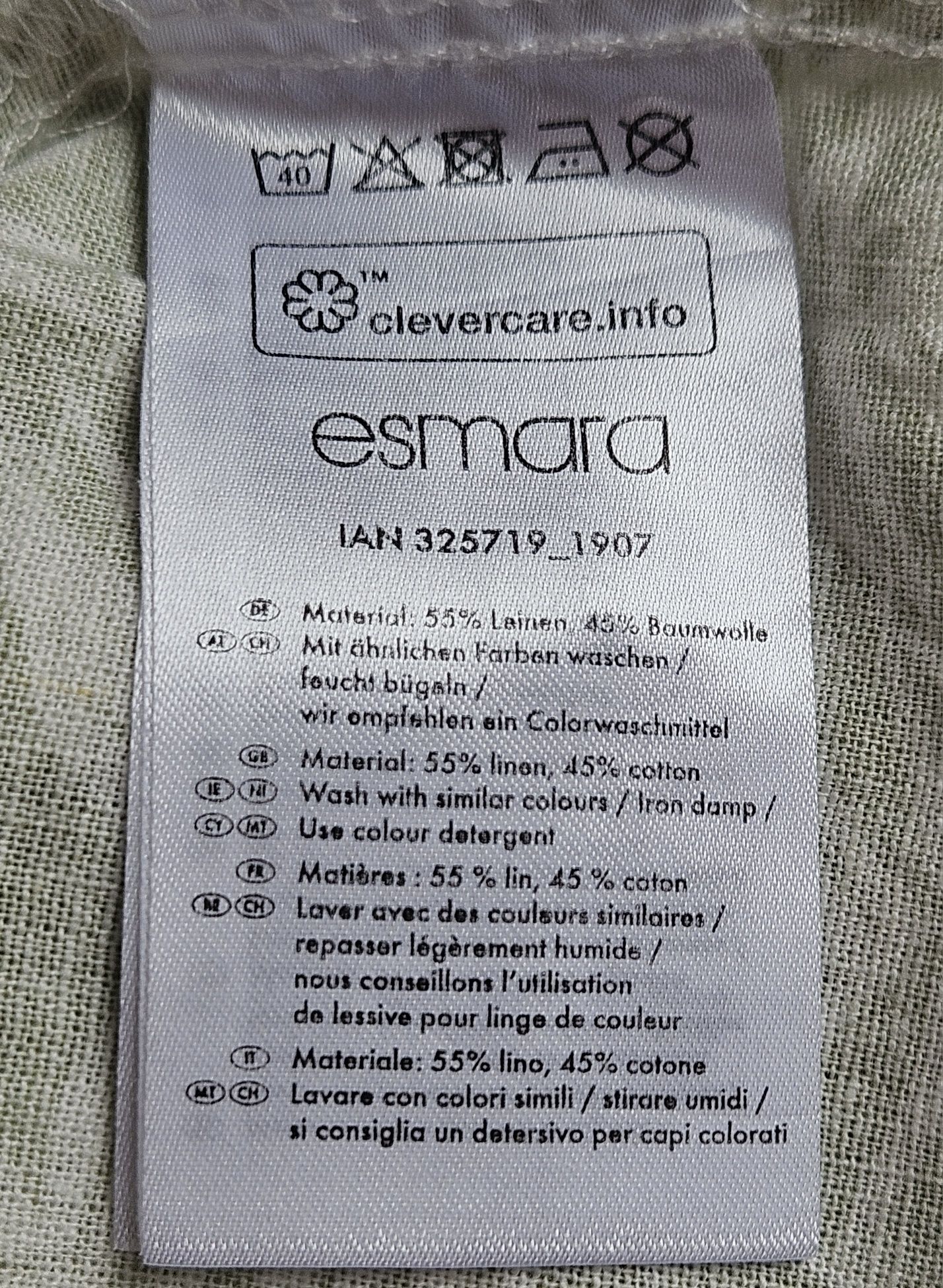 Sukienka lniana bawełniana len bawełna Esmara letnia S 36 lidl na lato