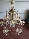 Candeeiro de teto em vidro cristal