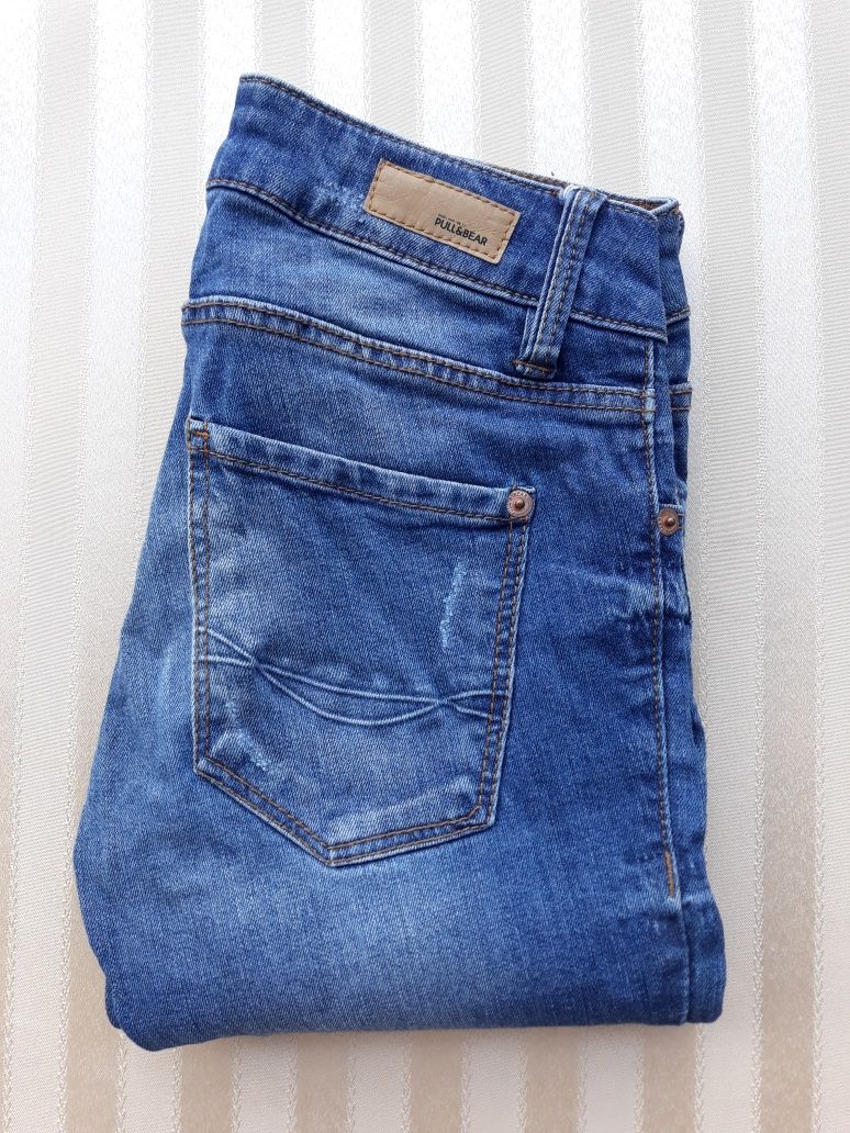 3 sztuki x spodnie dżinsowe długie dopasowane r. 34 XS jeans