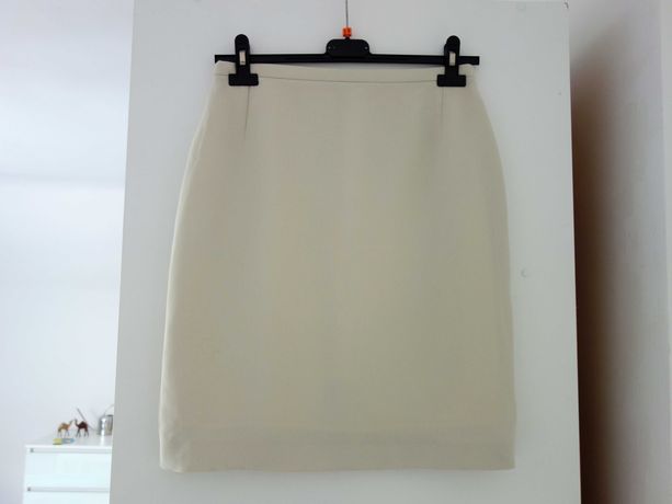 Spódnica spódniczka elegancka biuro klasyczna beżowa 38 M