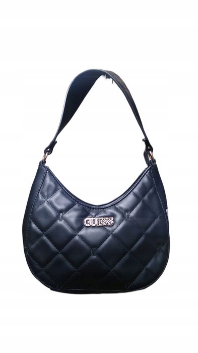 Guess Torebka Damska Czarna Logowana Pikowana T569