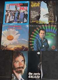 Conjunto de 5 discos LP de vinil do Padre Zezinho