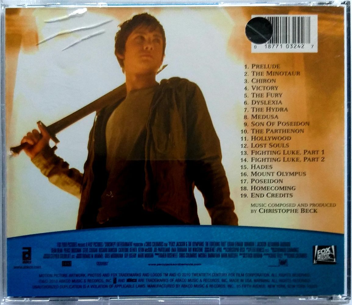 Soundtrack Percy Jackson & The Olympians The Lightning Thief 2010r