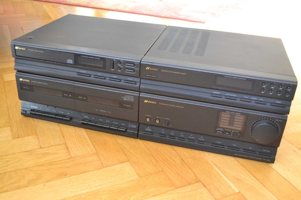 Mini wieża Sansui TA-1000L 2x40W CD 2 kaset magnetofon tuner sprawna