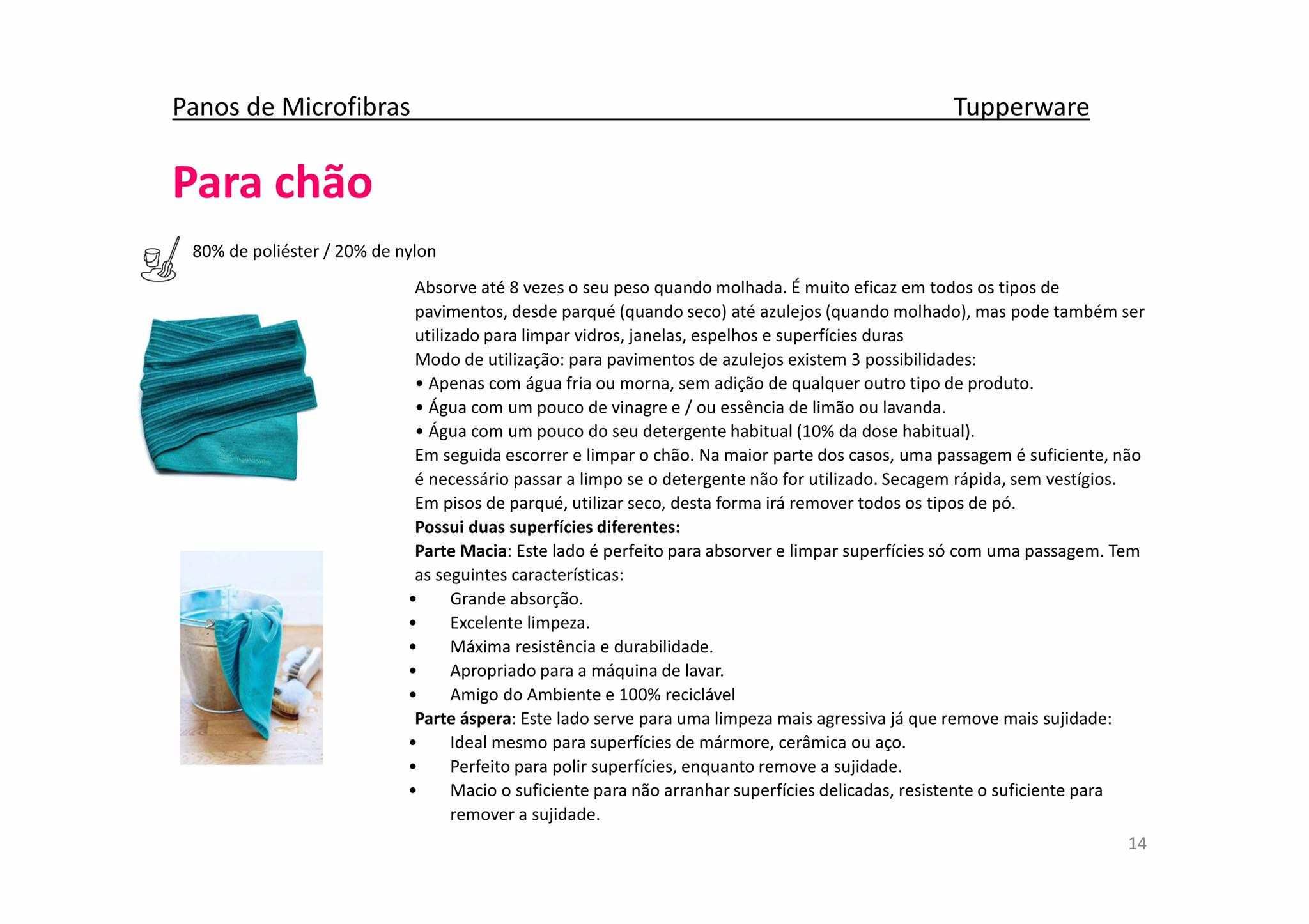 Pano Microfibras para o Chão (NOVO) - Tupperware