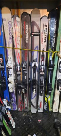narty Rossignol Salomon Fischer Atomic Elan Volkl 150-170