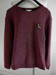 Bluza H&M Bordowa Burgund z Brokatem i Broszką Owad Bluzka