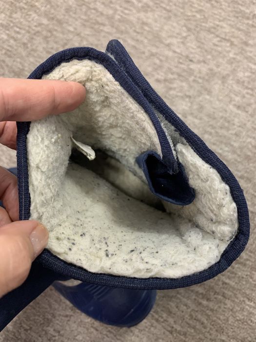 Дутики сапожки синие   на овчине  34р/34,5/22см