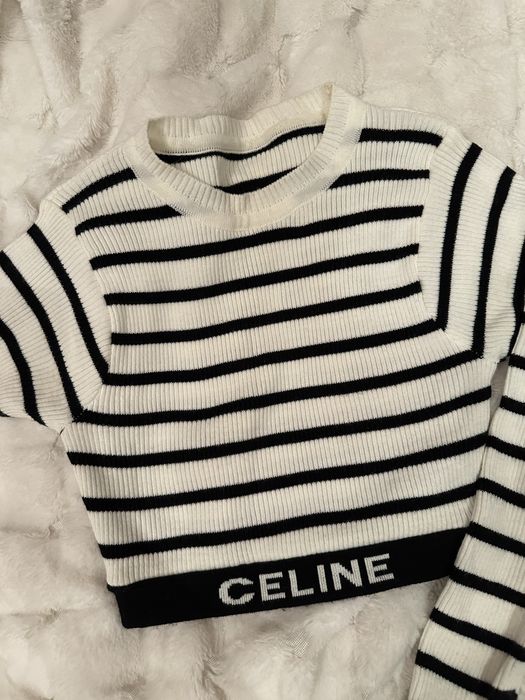 Вкорочена кофтинка в рубчик CELINE, S