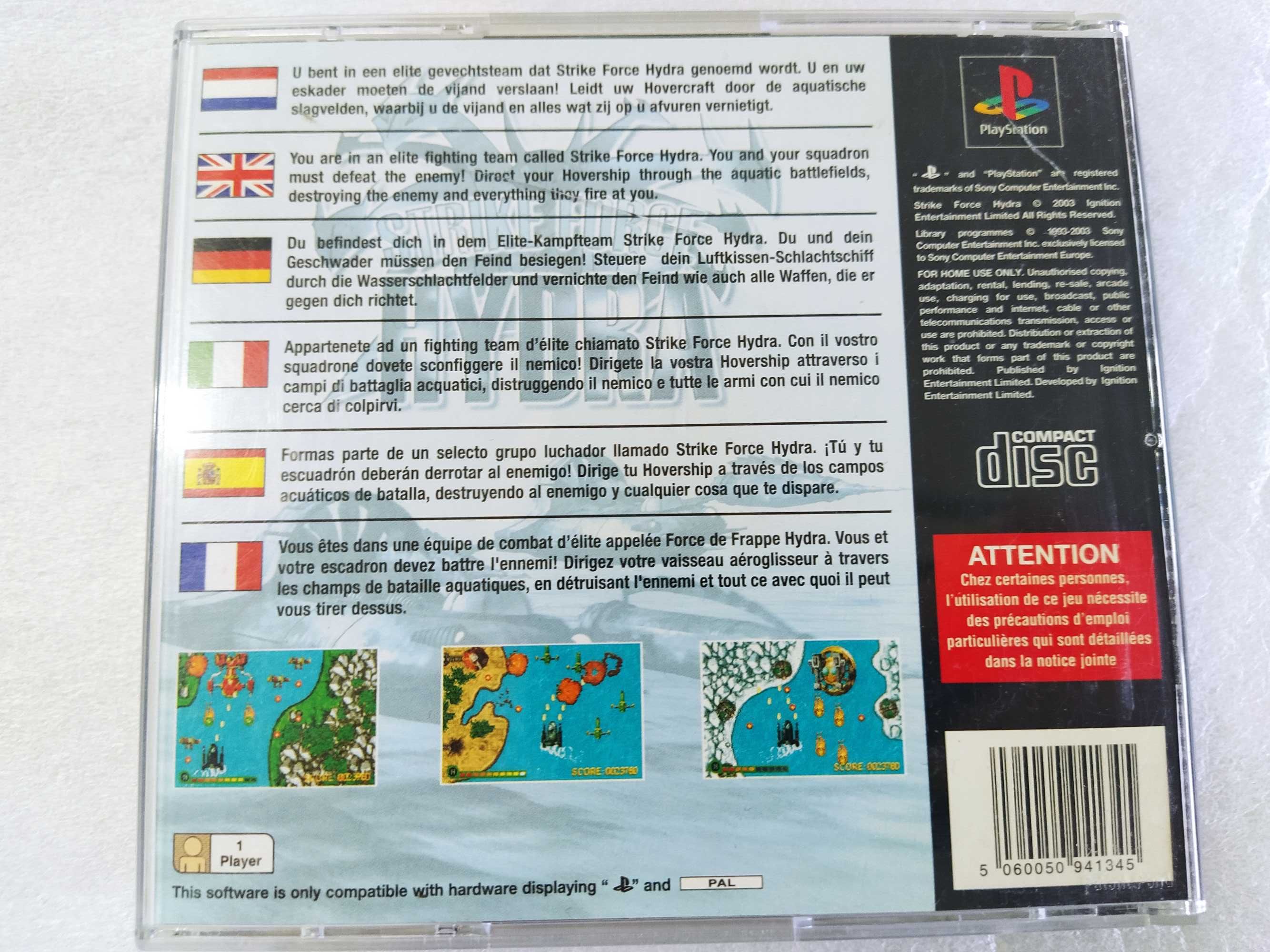 PSX PS1 one Strike Force Hydra Angielska Premierowa