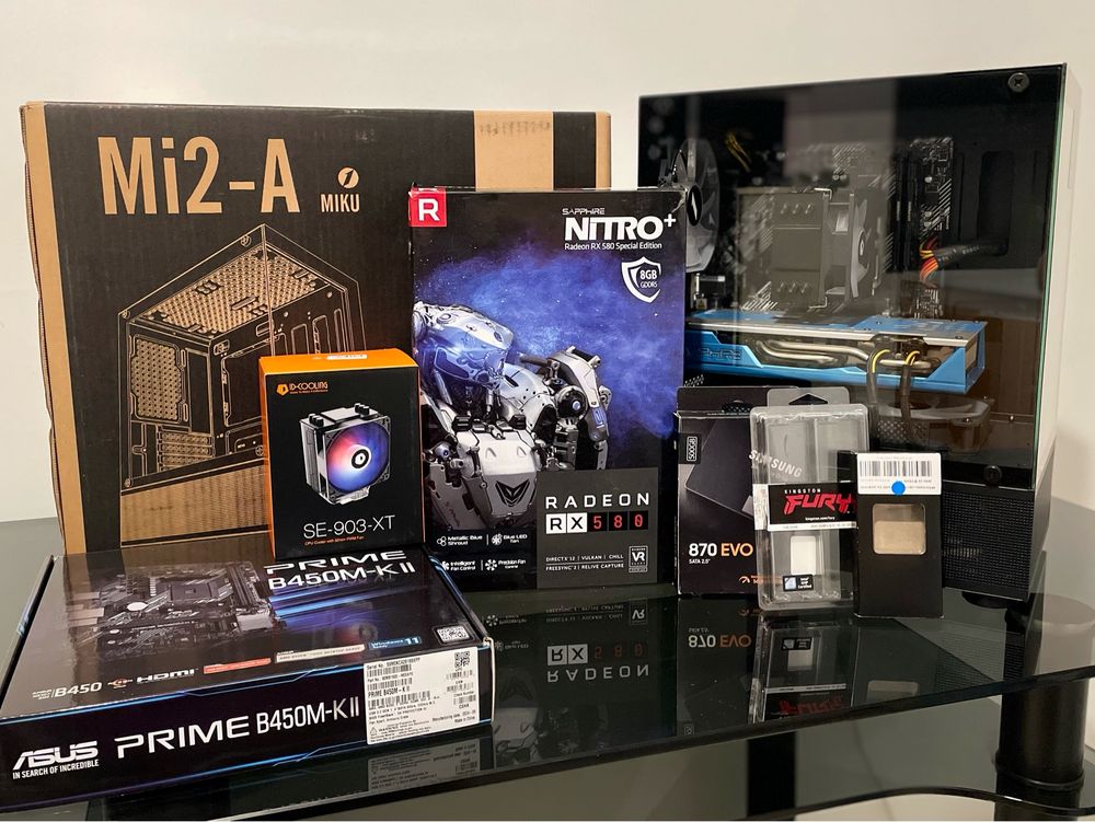 Игровой ПК на AMD Ryzen 5 5600 Asus SSD samsung rx 580 kingstom Fury