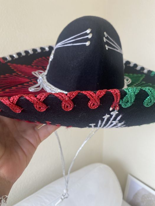 Chapéu tipico mexicano veio de uma viagem ao mexico 48 cm