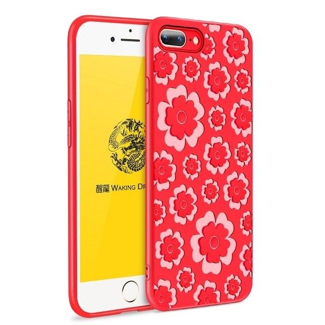 Etui MSVII do iPhone 7 Plus / do iPhone 8 Plus Flower Red