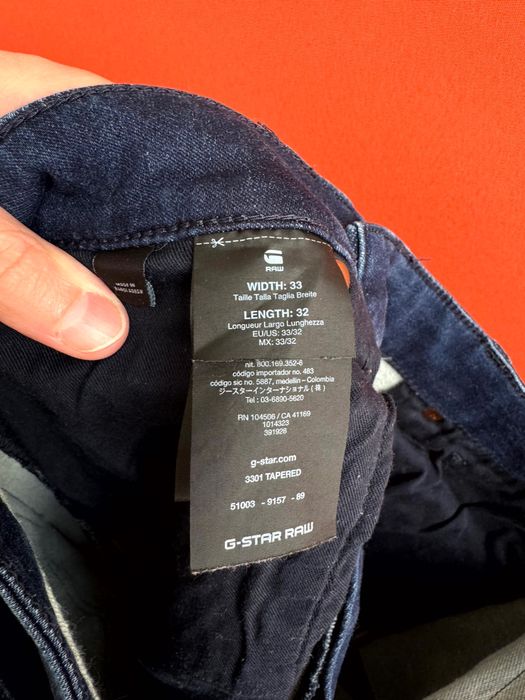G-Star Raw 3301 Tapered чоловічі джинси штани розмір 33 34