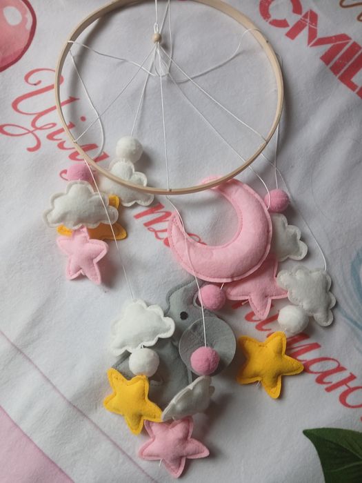 Дитячий мобіль на ліжечко для немовлят  «Ніжність»