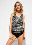 B.P.C czarne tankini w kolorowe wzory 36.