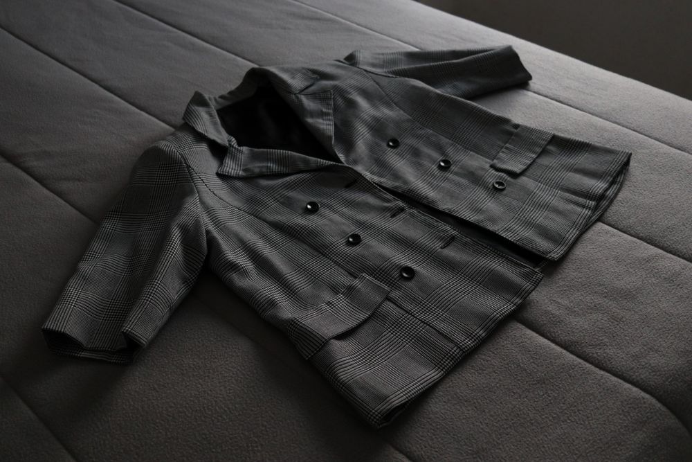 Blazer xadrez com botões