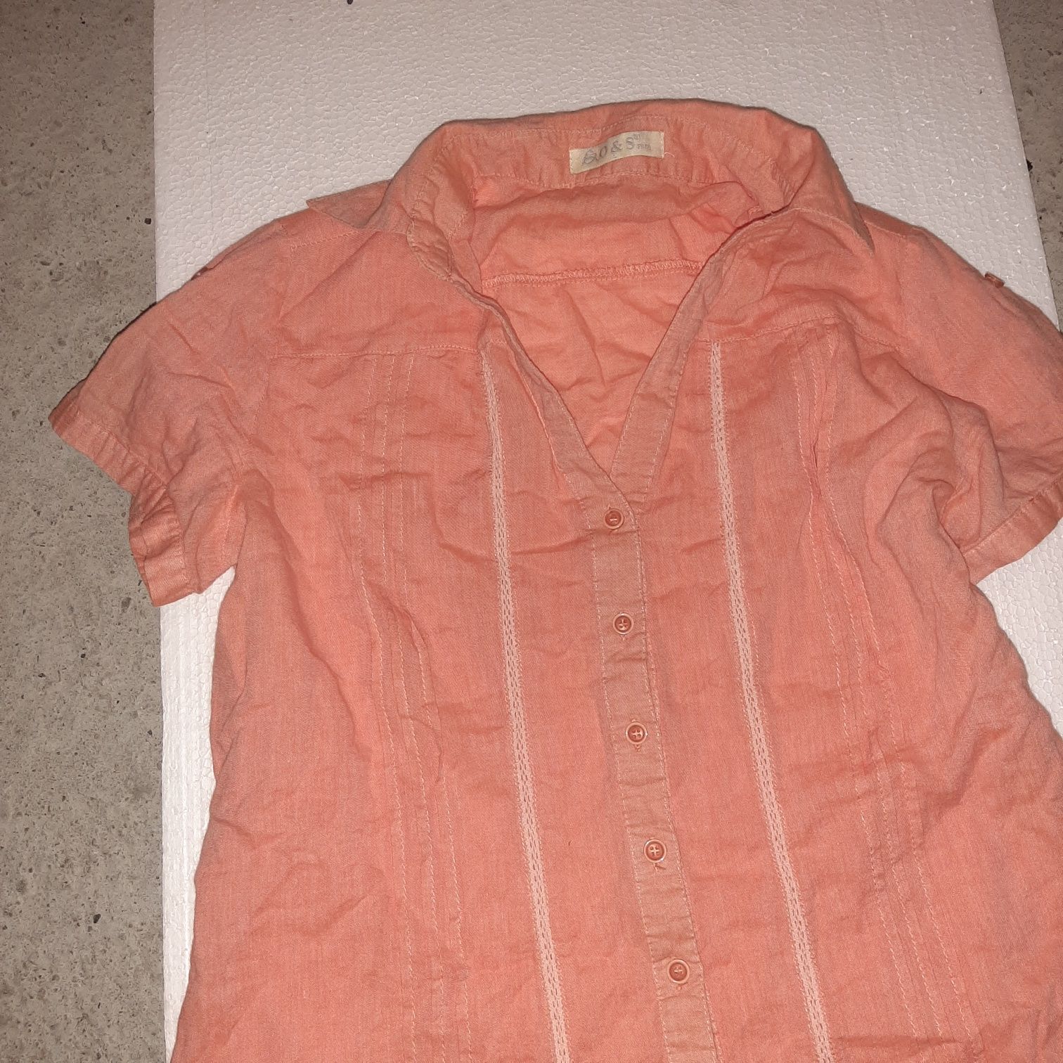 Bluzka r. M/L pomarańczowa koszula krótki rękaw