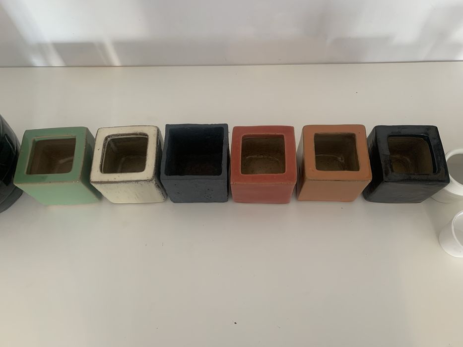 Conjunto com 12 vasos de plantas