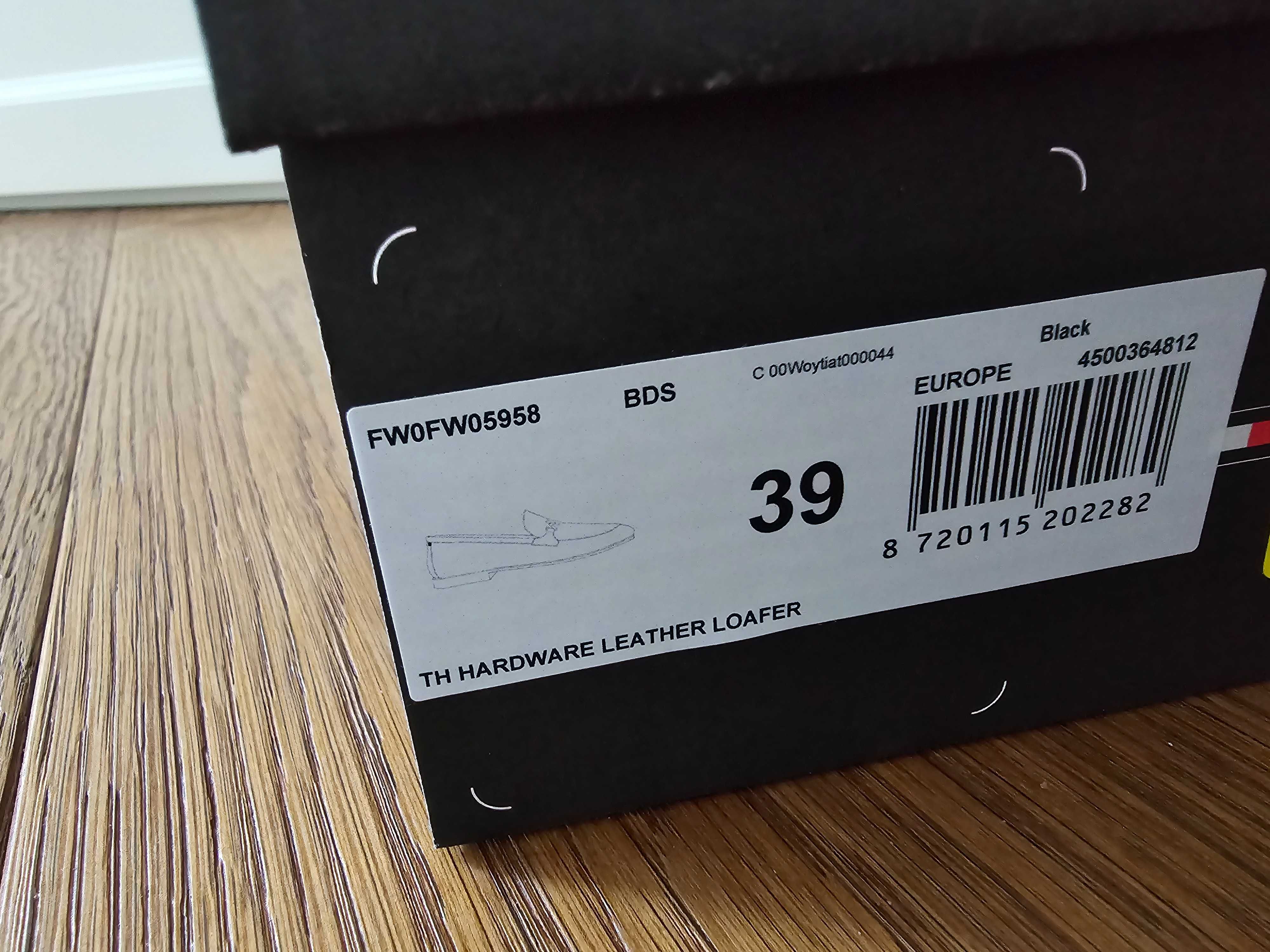 Tommy Hilfiger Mokasyny  Hardware Leather Loafer  39  oryginalne